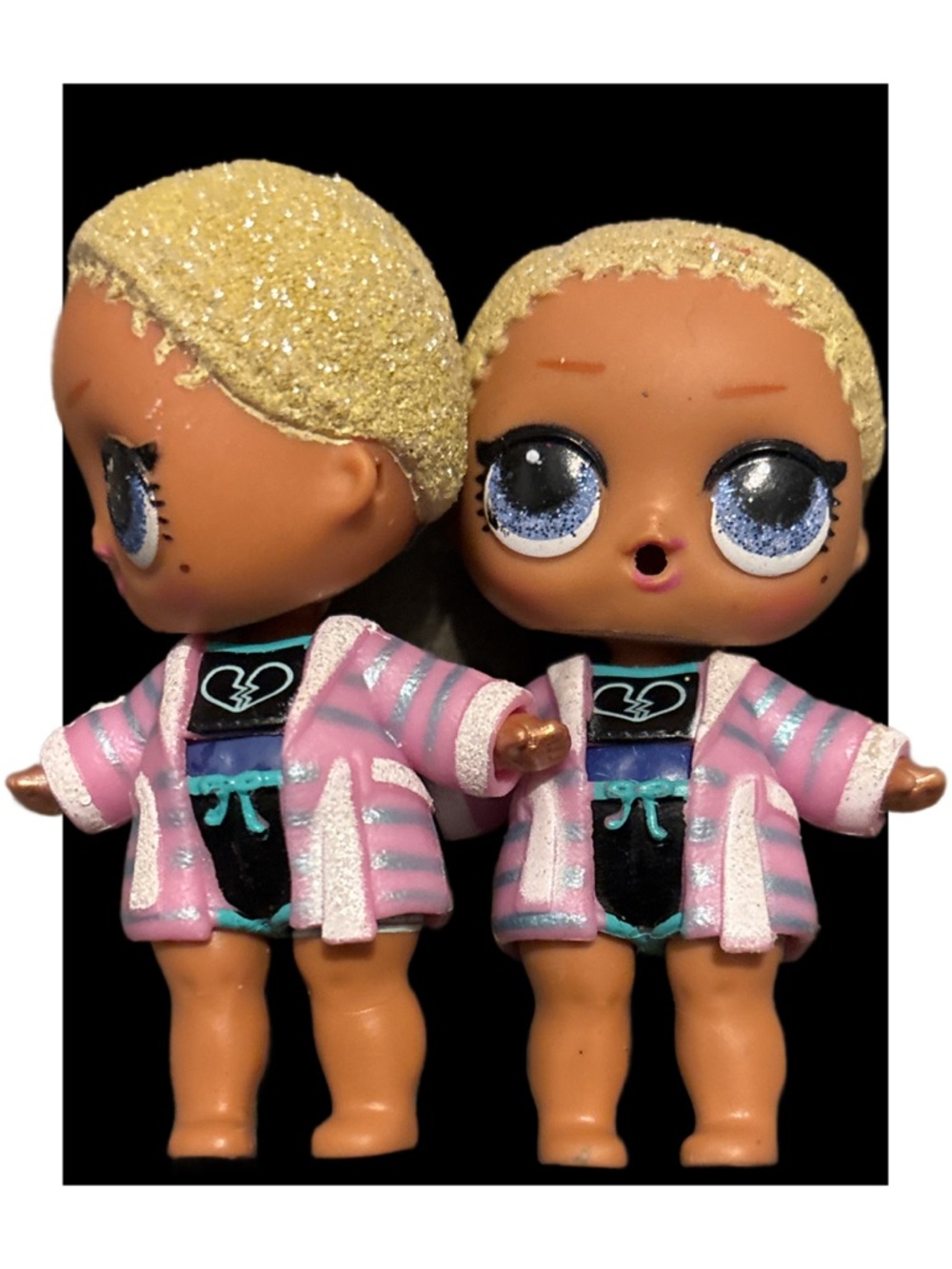 L.O.L. Surprise! Glitter Blonde Twin Dolls in Pink and Black - AGENT BABY(s)